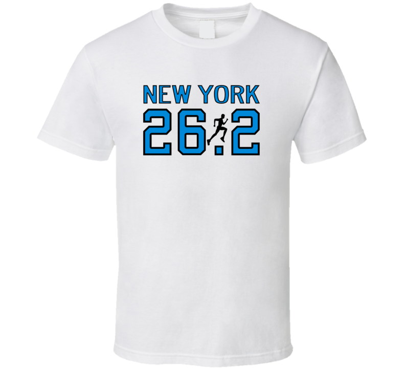 New York Marathon NYC 26.2 Running Man Jogging T Shirt