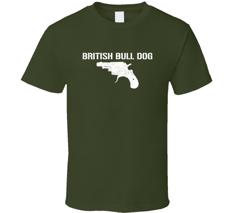 British Bull Dog Revolver Military Distressed T Shirt