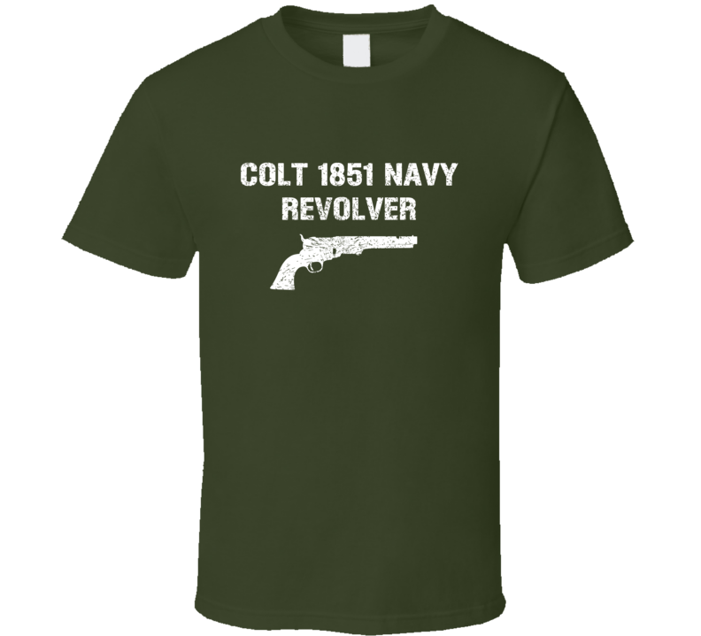 Colt 1851 Navy Revolver Revolver Military Distressed T Shirt