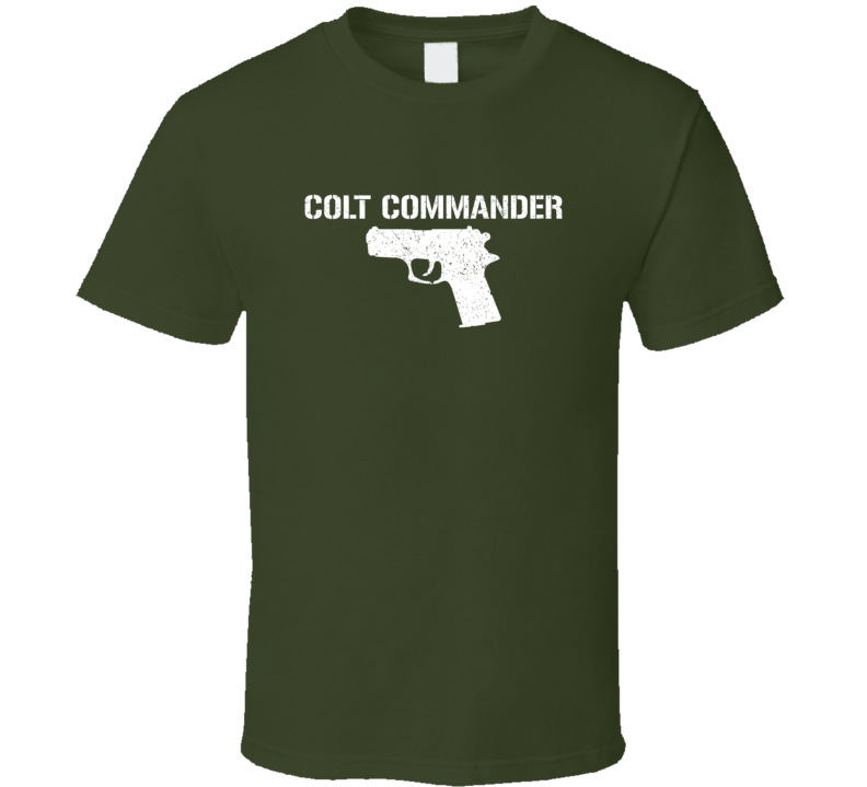 Colt Commander Pistol Military Distressed T Shirt