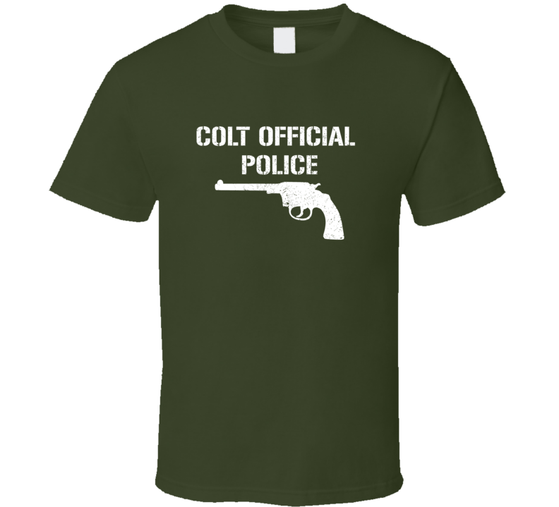 Colt Official Police Revolver Military Distressed T Shirt