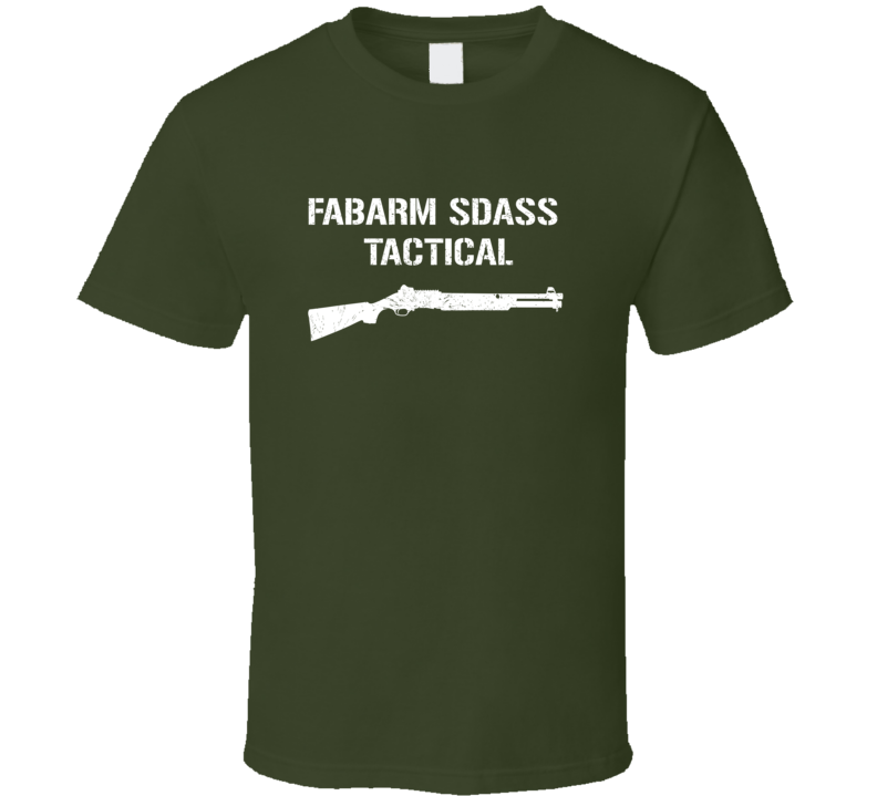 Fabarm Sdass Tactical Shotgun Military Distressed T Shirt