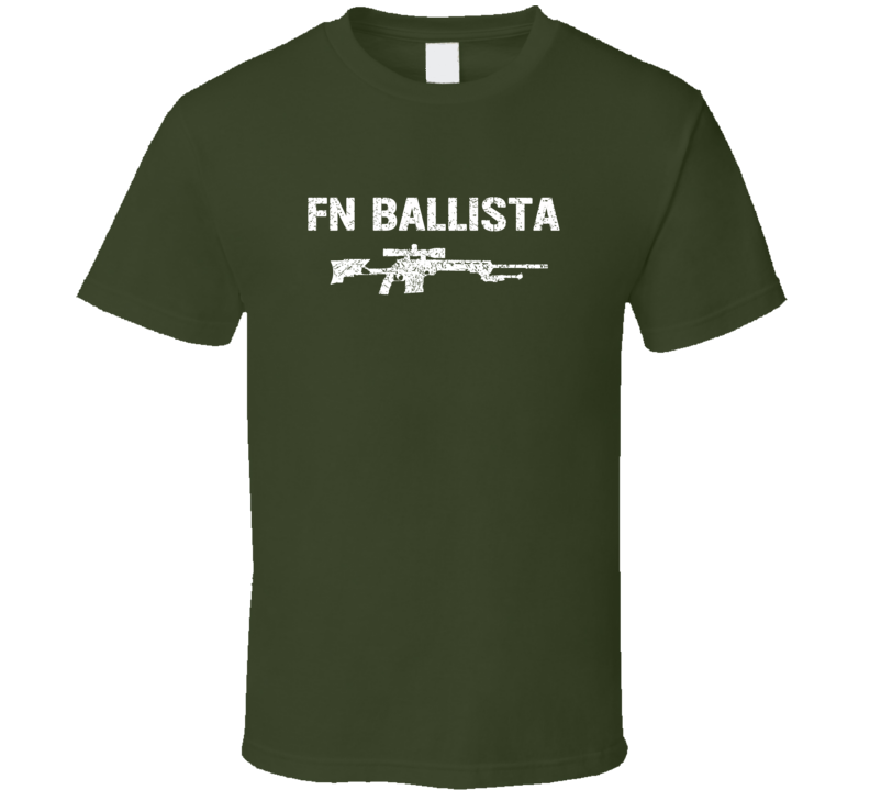 Fn Ballista Sniper Rifle Military Distressed T Shirt