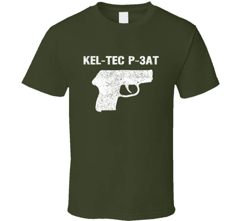 Keltec P3at Pistol Military Distressed T Shirt