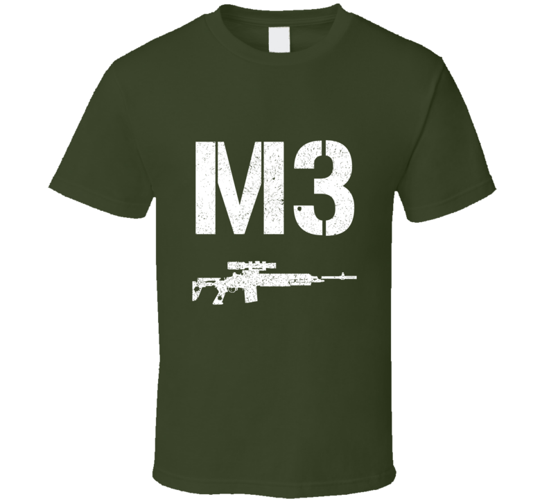 M3 Sniper Rifle Military Distressed T Shirt