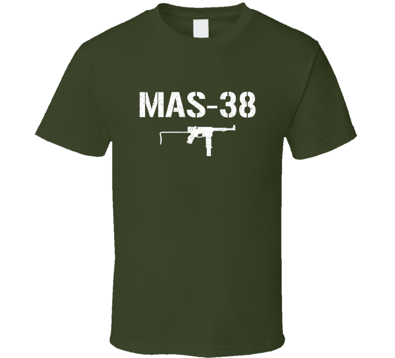 Mas38 Submachine Gun Military Distressed T Shirt