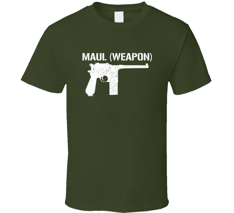 Maul weapon Pistol Military Distressed T Shirt