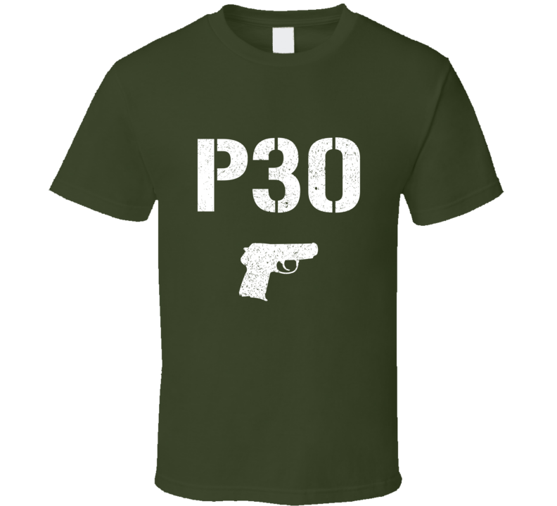 P30 Pistol Military Distressed T Shirt