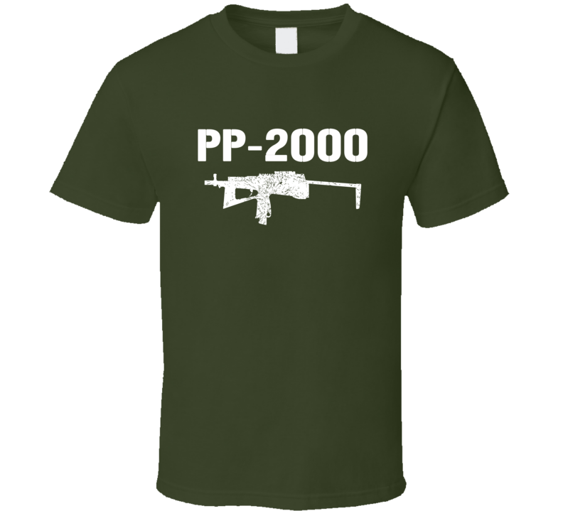 Pp2000 Submachine Gun Military Distressed T Shirt