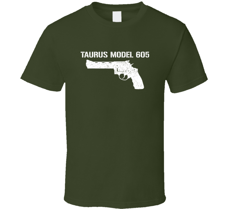 Taurus Model 605 Revolver Military Distressed T Shirt