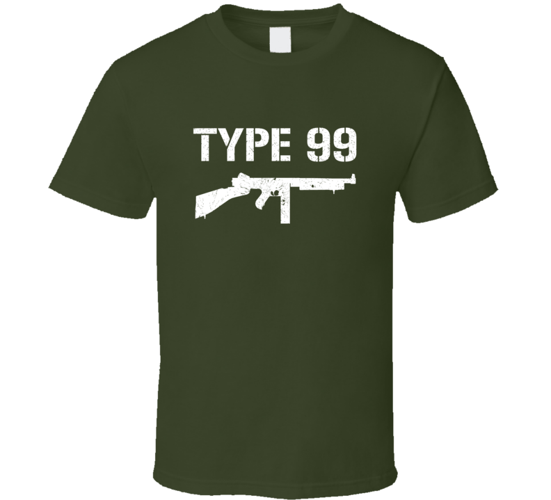 Type 99 Submachine Gun Military Distressed T Shirt