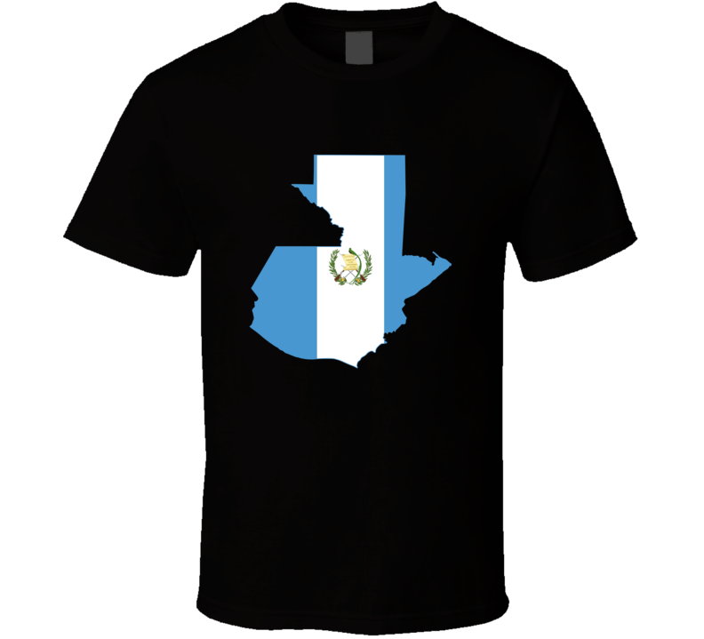 Guatemala Flag Map T Shirt