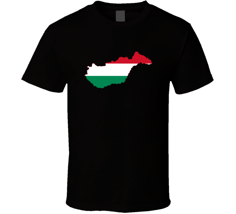 Hungary Flag Map T Shirt