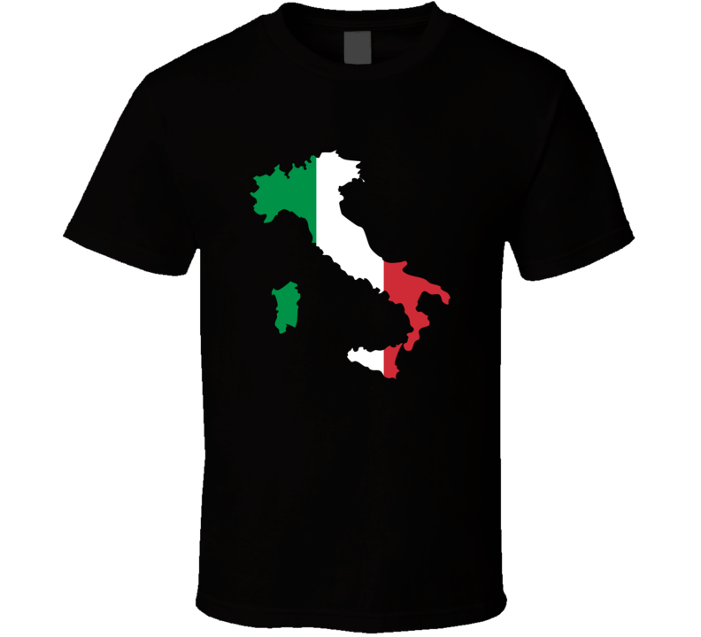 Italy Flag Map T Shirt