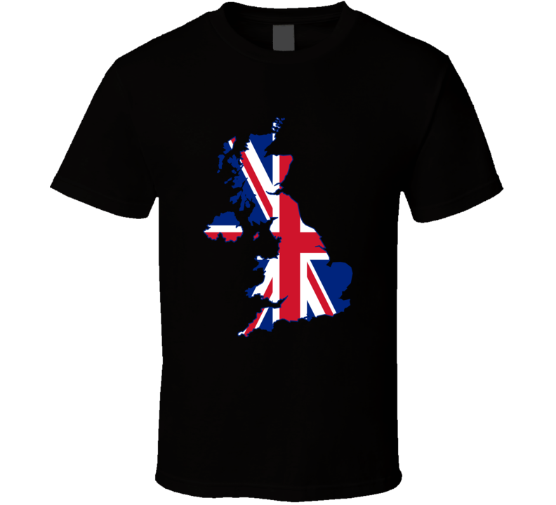 United Kingdom UK Flag Map T Shirt