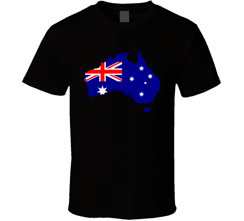 Australia Flag Map T Shirt