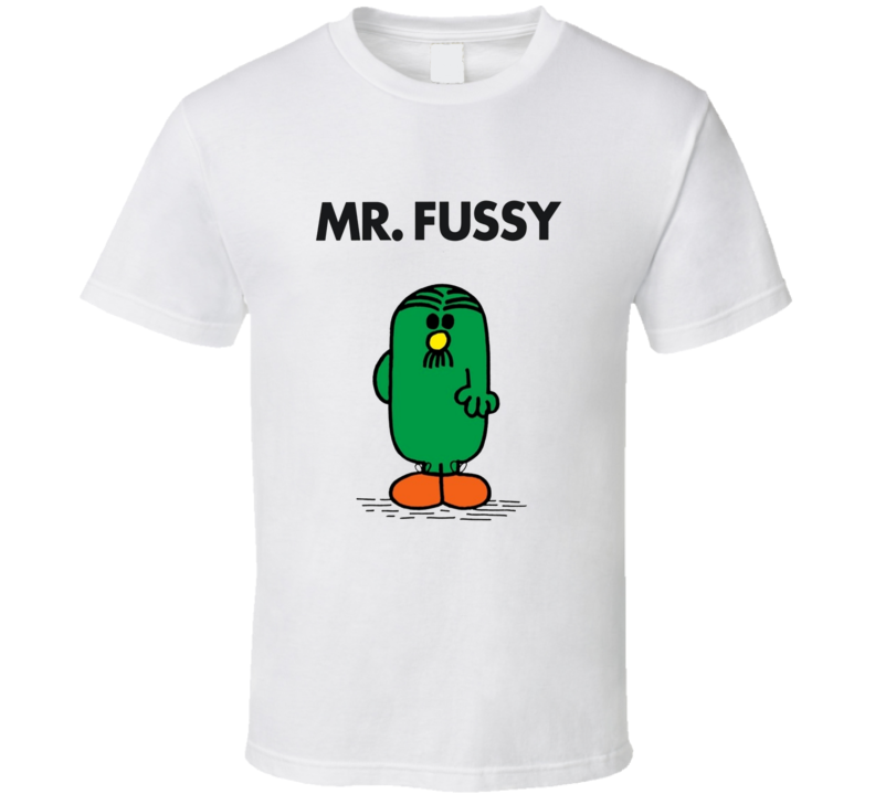 Mr Fussy Character From Mr Men Book Series Fan T Shirt