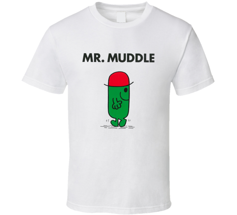 Mr Muddle Character From Mr Men Book Series Fan T Shirt