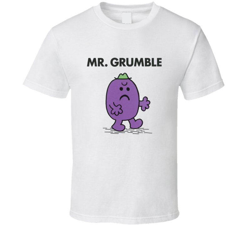 Mr Grumble Character From Mr Men Book Series Fan T Shirt