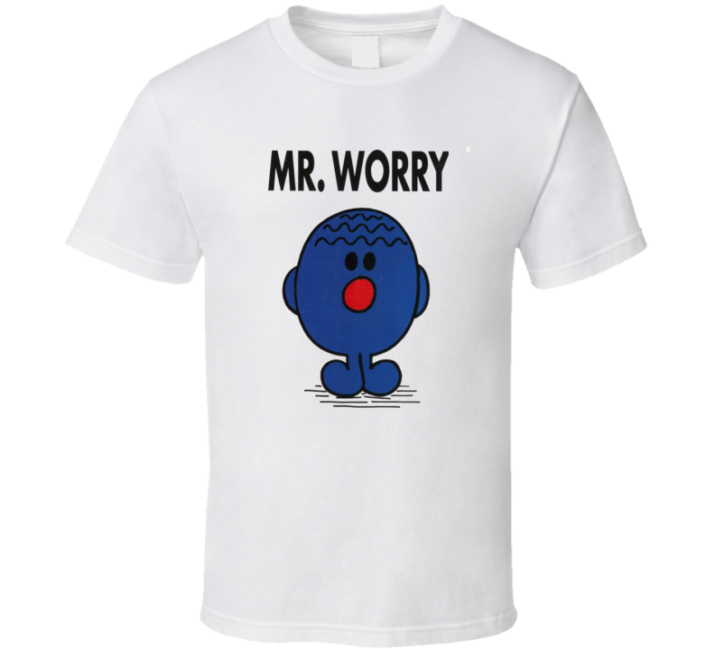 Mr Worry Character From Mr Men Book Series Fan T Shirt