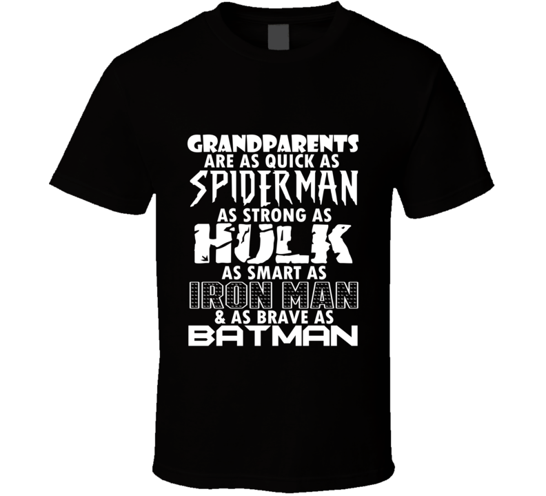 Grandparents Funny Comic Book Superhero T Shirt