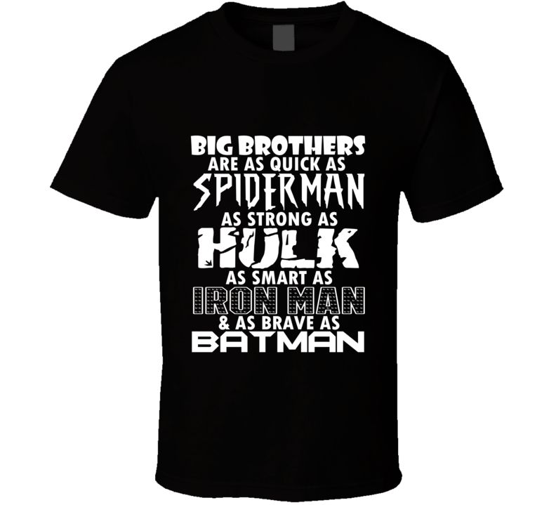 Big Brothers Funny Comic Book Superhero T Shirt