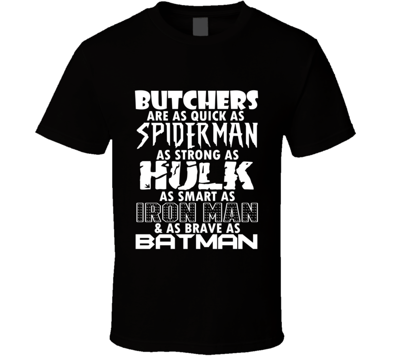 Butchers Funny Comic Book Superhero T Shirt