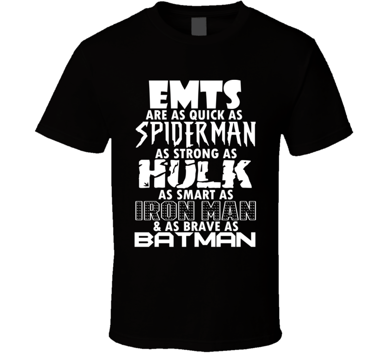 EMTs Funny Comic Book Superhero T Shirt