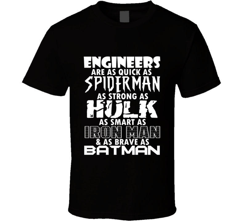 Engineers Funny Comic Book Superhero T Shirt