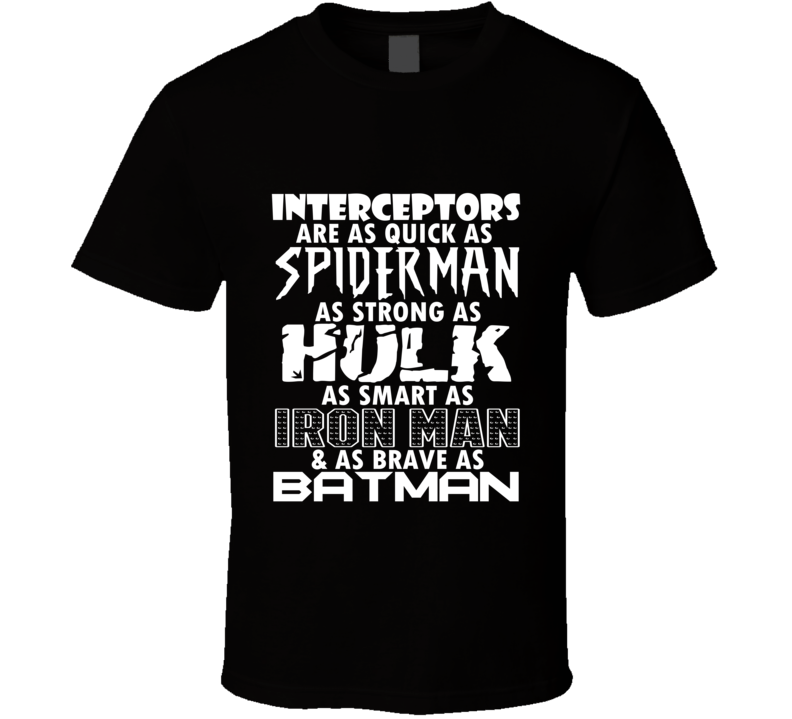 Interceptors Funny Comic Book Superhero T Shirt