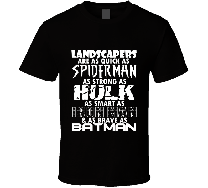 Landscapers Funny Comic Book Superhero T Shirt