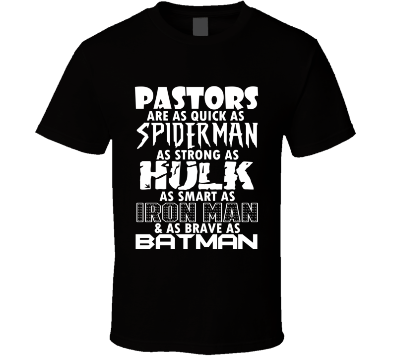 Pastors Funny Comic Book Superhero T Shirt