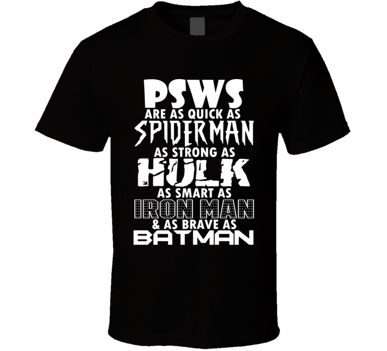 PSWs Funny Comic Book Superhero T Shirt