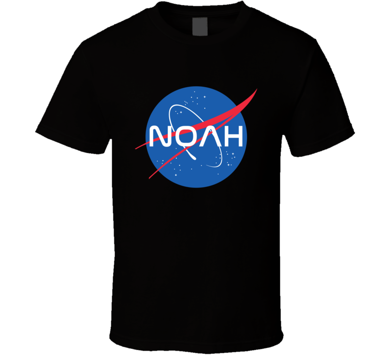 Noah NASA Logo Your Name Space Agency T Shirt