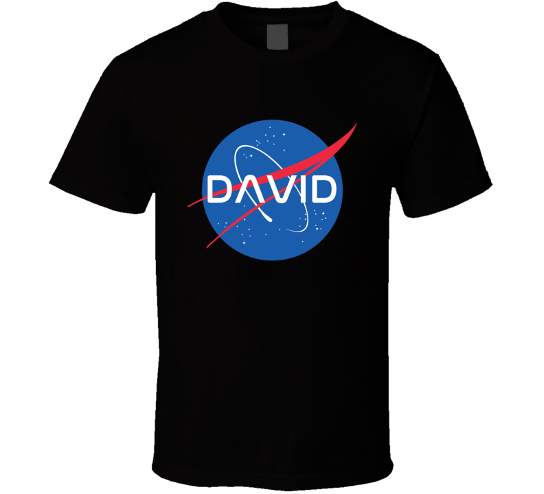 David NASA Logo Your Name Space Agency T Shirt