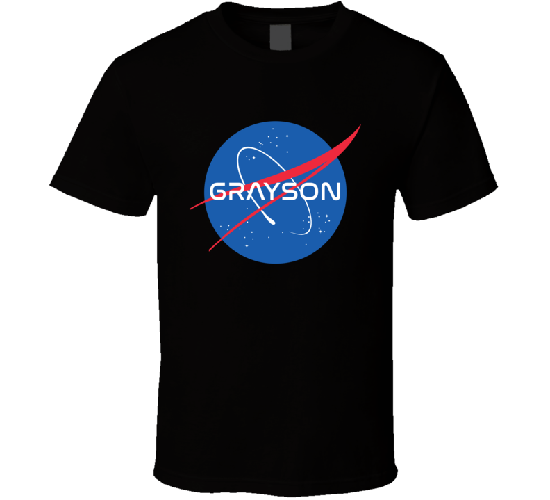 Grayson NASA Logo Your Name Space Agency T Shirt