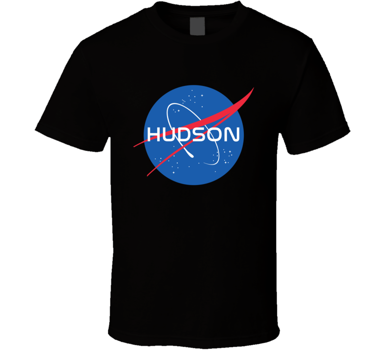 Hudson NASA Logo Your Name Space Agency T Shirt