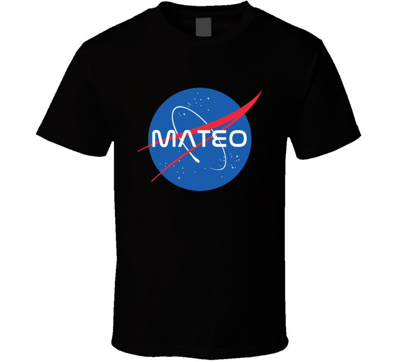 Mateo NASA Logo Your Name Space Agency T Shirt