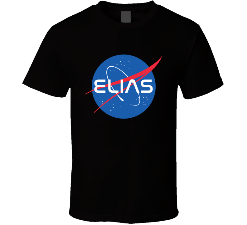 Elias NASA Logo Your Name Space Agency T Shirt