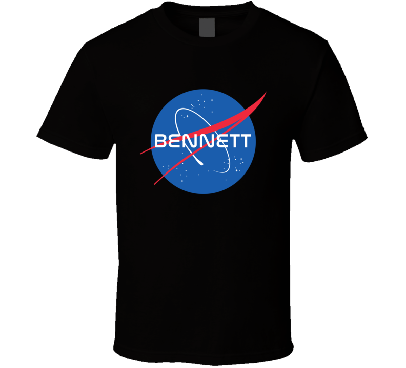 Bennett NASA Logo Your Name Space Agency T Shirt