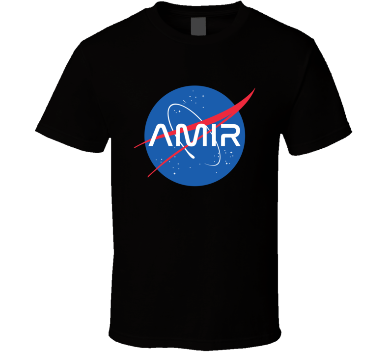 Amir NASA Logo Your Name Space Agency T Shirt