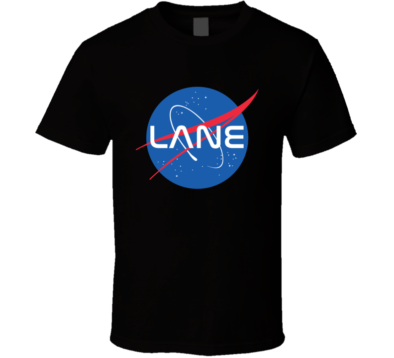 Lane NASA Logo Your Name Space Agency T Shirt