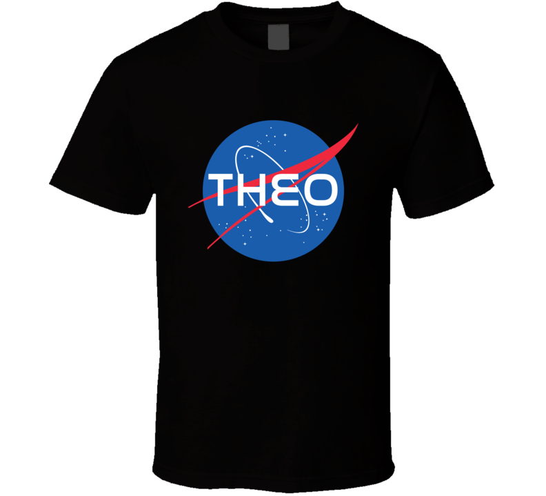 Theo NASA Logo Your Name Space Agency T Shirt