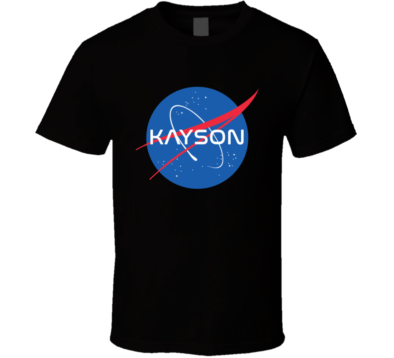 Kayson NASA Logo Your Name Space Agency T Shirt