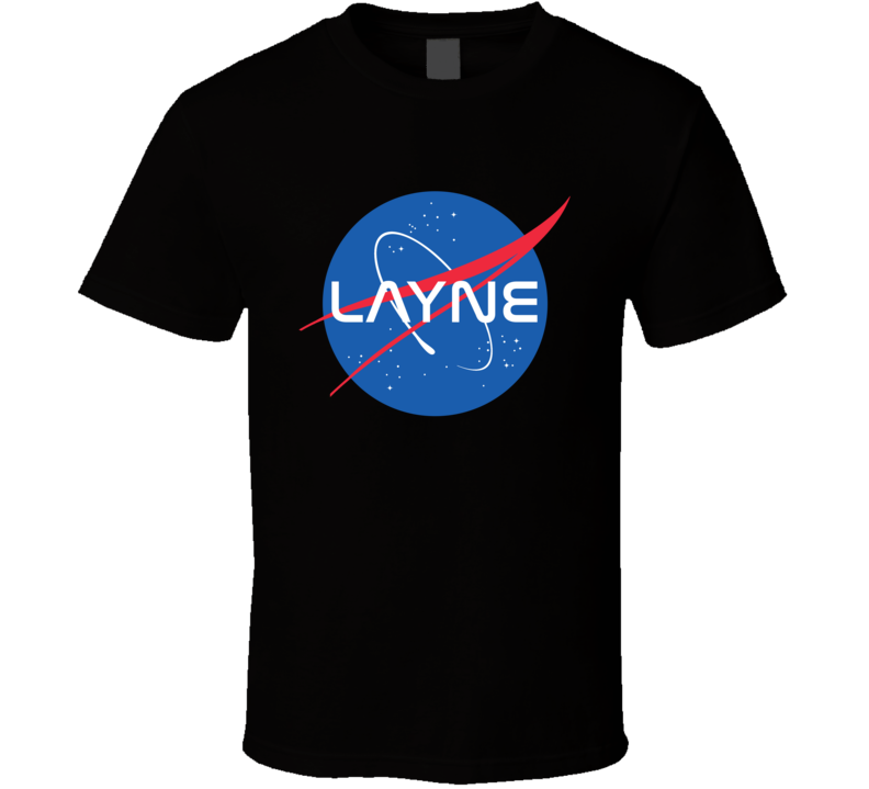 Layne NASA Logo Your Name Space Agency T Shirt