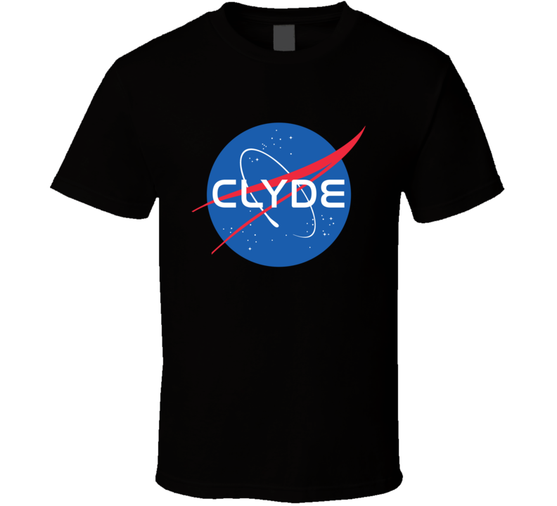 Clyde NASA Logo Your Name Space Agency T Shirt