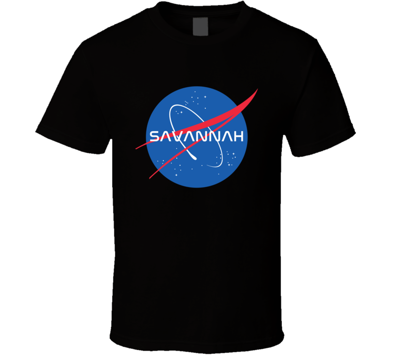 Savannah NASA Logo Your Name Space Agency T Shirt