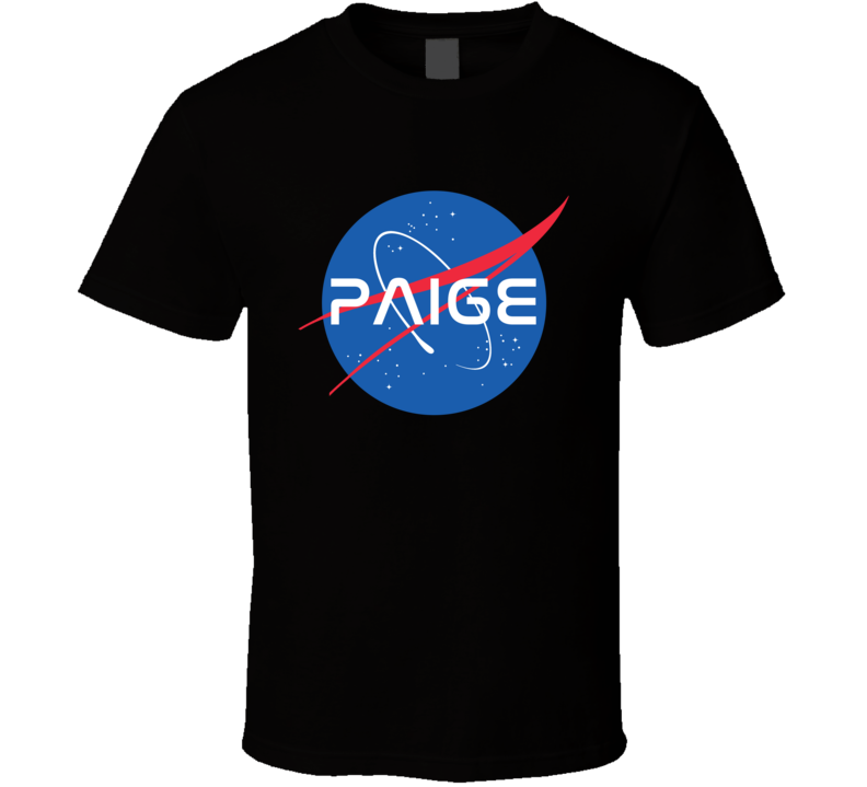 Paige NASA Logo Your Name Space Agency T Shirt