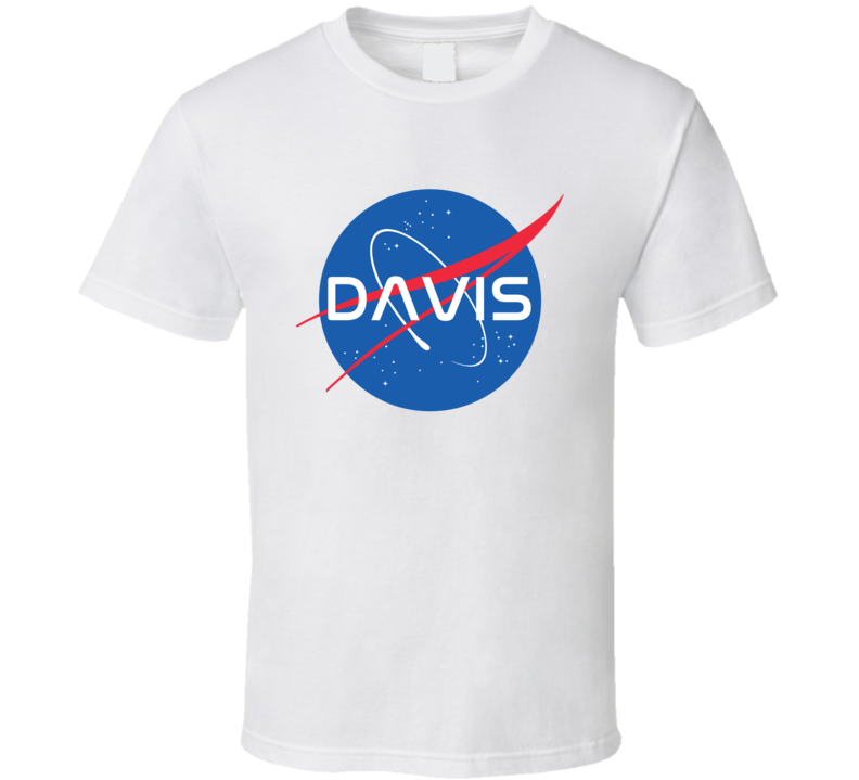 DAVIS NASA Logo Your Last Name Space Agency T Shirt