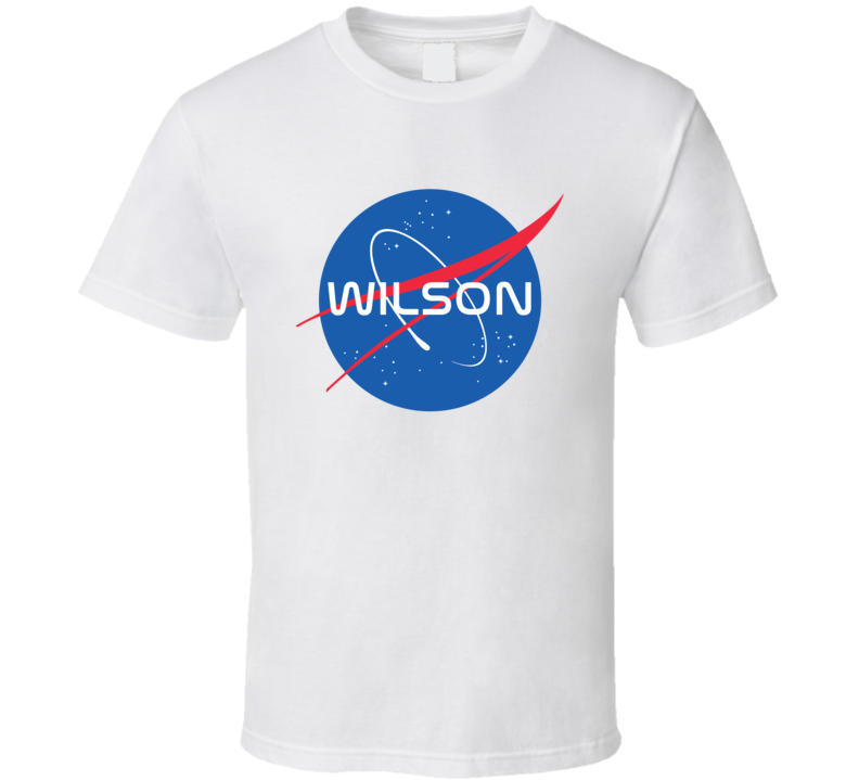 WILSON NASA Logo Your Last Name Space Agency T Shirt